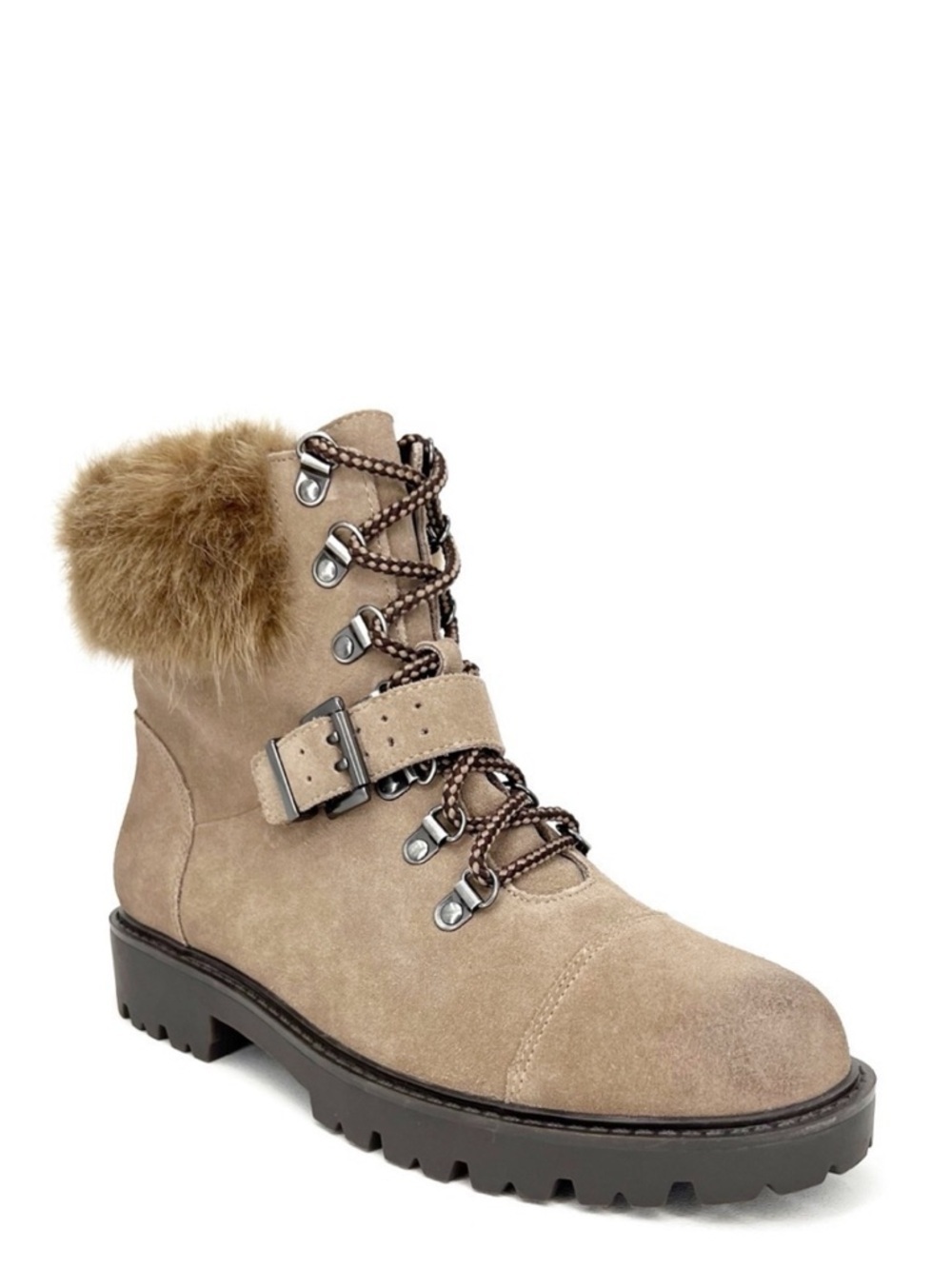 Charles by Charles David - Ramiro Boots Size 7.5 Leather Faux Fur Lu Sole New